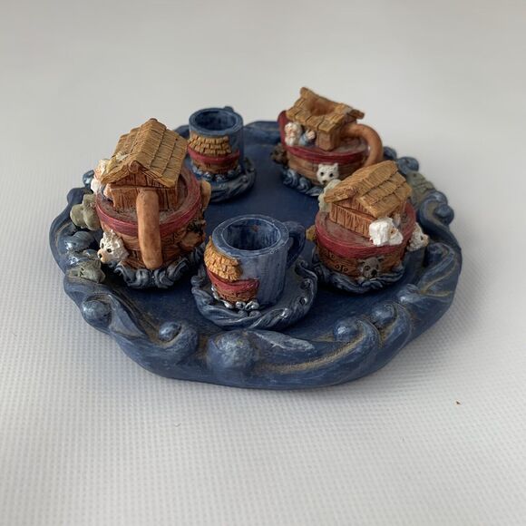 Noahs Ark Tea Set Collection Miniature  Vintage 1995 Youngs Inc Old Testament - Picture 1 of 7